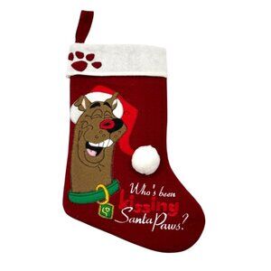 Scooby-Doo Who's Been Kissing Santa Paws? Christmas Stocking Hanna-Barbera Rare
